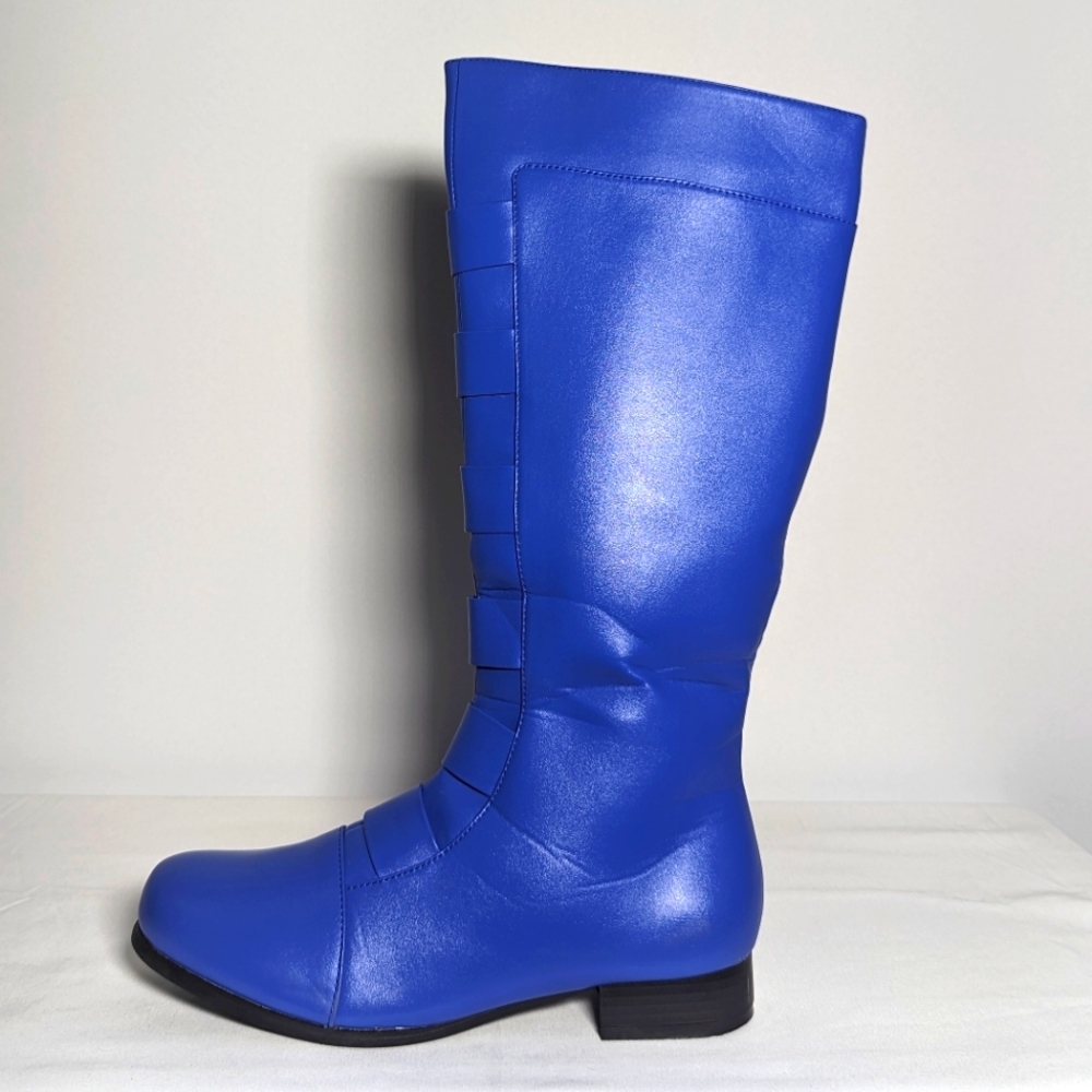 NEW Ellie Shoes Mens Knee High Boot Cosplay Superhero Sz 9 blue